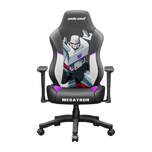 AndaSeat Megatron PVC Leather Gaming Chairs for Adults - Large Seat Gaming Chair with Lumbar Support, Comfortable Premium Video Game Seats with Headrest - Transformers Seat with Cushion - AD18YC-20-WZT-PVC